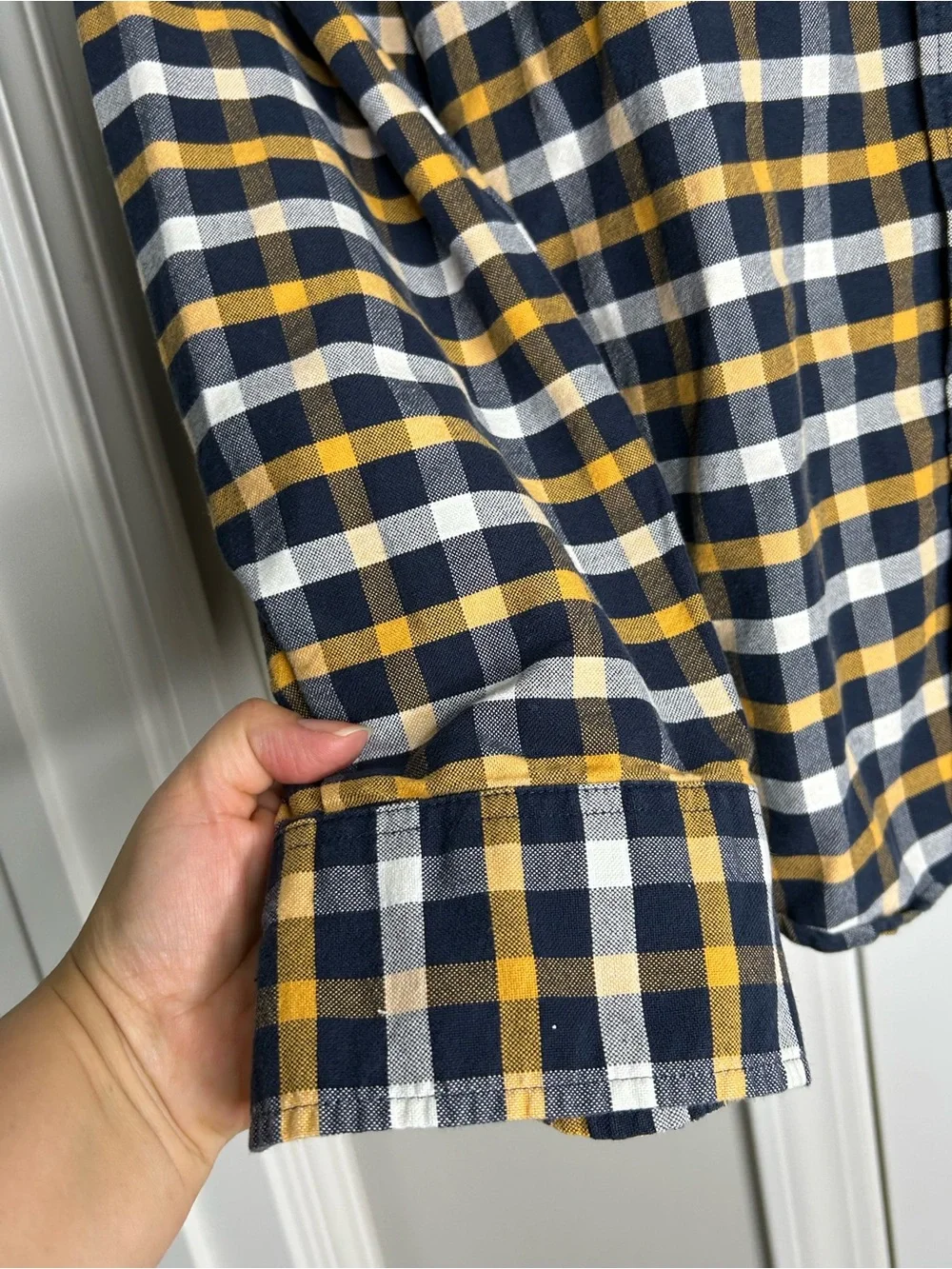 J.Crew Men’s Flex Oxford Slim Fit Plaid Button Down Shirt Size L 100% Cotton